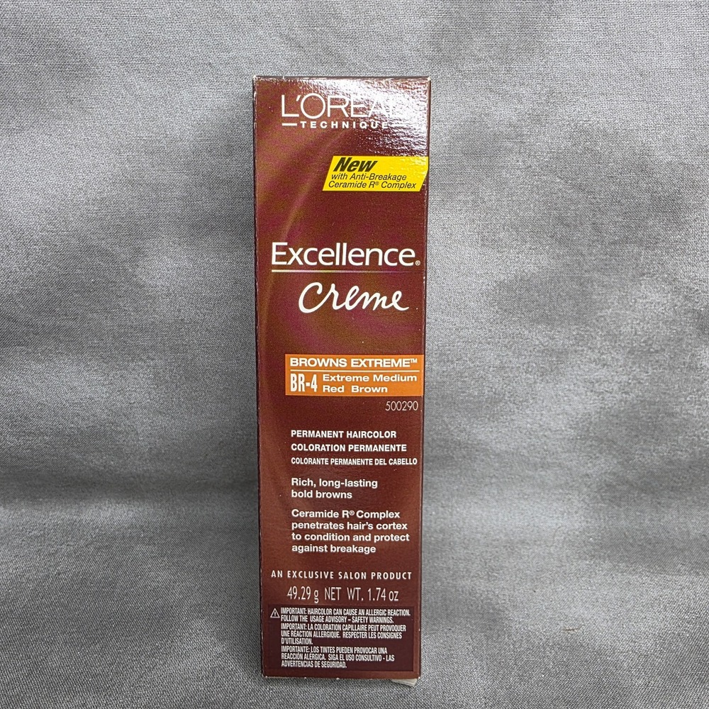 (X1) L'OREAL Excellence Creme #BR-3 EXTREME MEDIUM RED BROWN Permanent Haircolor